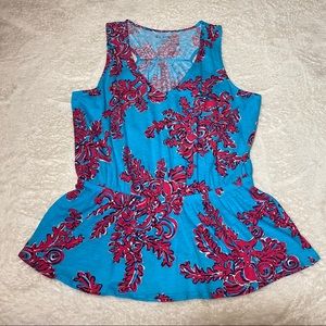 Lilly Pulitzer peplum tank size large